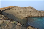 Green sand beach at South Point, Hawaii